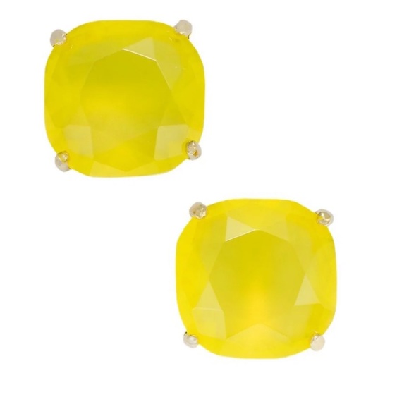 Kate Spade square cut studs lemon